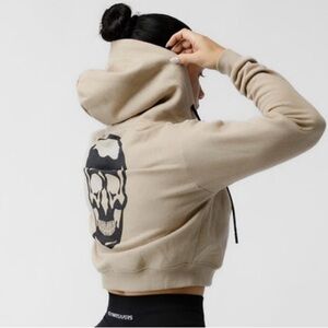 Gymreapers Tan Zip Up Hoodie